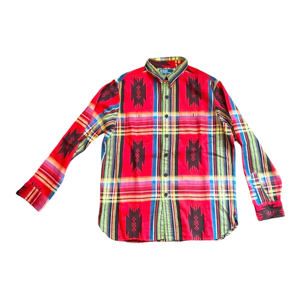 Polo Ralph Lauren Aztec Button down shirt size Large
